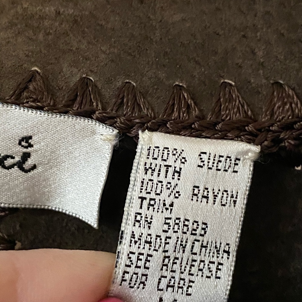 Brown Suede Button Up - image 7